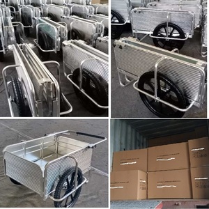 Chariot de jardin pliable en aluminium utilitaire avec 2 roues Remorque de jardin pour jardin - Product Image 5