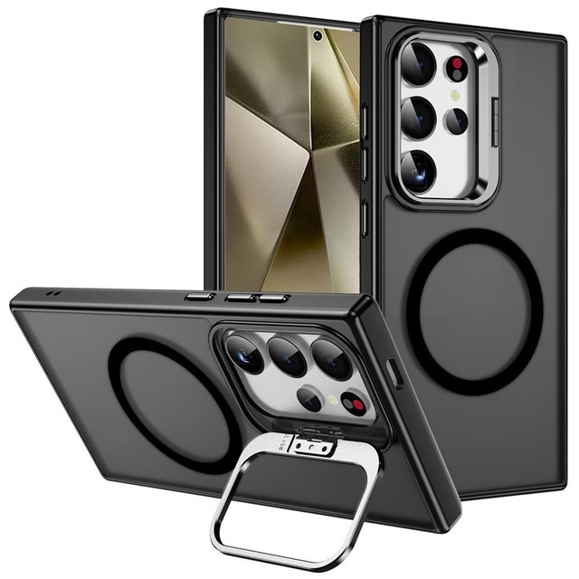 High Quality for Samsung for Galaxy S24 Ultra Phone Case PC TPU Metal Kickstand Shell