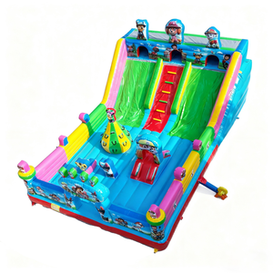 Château de rebond <span class=keywords><strong>gonflable</strong></span> utilisé à la maison de prix usine avec le château plein d'entrain sautant de doubles glissières pour le terrain de jeu d'arrière-cour - Product Image 4