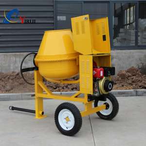 Hochwertige tragbare Zement- und Betonmischmaschine mit zwei Rädern, Mini-Elektro- oder Benzinmotor, Trommelmischer mit leistungsstarkem Motor - Product Image 3
