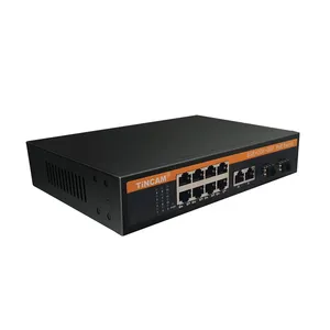 TiNCAM 48V 1000M 12 พอร์ต Passive PoE สําหรับกล้อง Ip AP ไร้สาย OEM/ODM PoE หัวฉีด Ethernet สวิทช์เครือข่าย