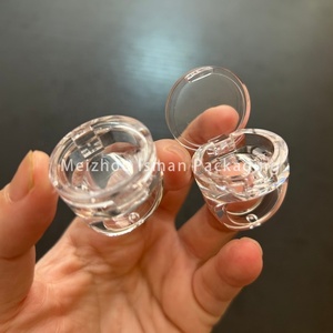 <span class=keywords><strong>Mini</strong></span> Sáng Tạo Rỗng Vòng Hình Dạng Rõ Ràng Son Môi Hộp Son Bóng Bao Bì Balm Container Trong Suốt Blush Eyeshadow Trường Hợp 3G - Product Image 2
