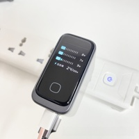 Cargador de Pared GaN de 100W con Pantalla TFT Inteligente, Enchufe Plegable, 2 Puertos Tipo C + USB, Carga Rápida de Protocolo Completo, Adaptador OTP de 30W