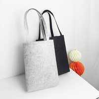 Produits en feutre de haute qualité avec logo personnalisé, un sac de shopping et de rangement en feutre gris écologique à grande capacité, à porter à l'épaule