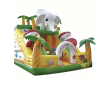 Glissière gonflable de monde de jungle de glissière gonflable de videur de grand éléphant certifié par CE à vendre
