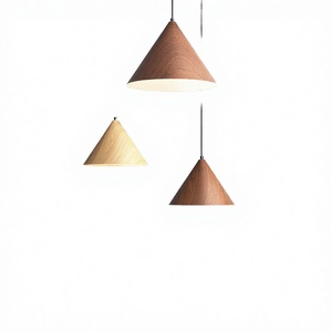 Japanese Style Retro Dining Table and Bar Table Chandelier Creative Wood Grain Color Living Room <b>LED</b> Gold - Product Image 3