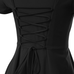 OEM Polyester Double Breasted High-Low Hem Short Sleeve Notch Lapel Victorian <strong>Gothic</strong> Coat <strong>Jacket</strong> Women - Product Image 6