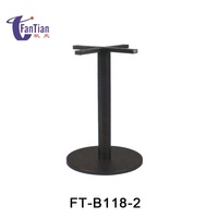 Base de table en fer enduit de poudre noire de conception moderne pour table de restaurnat/base de table basse