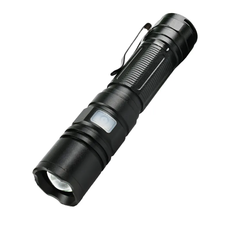 Best Quality Aluminium Alloy Head 800 Lumens Smart Zoom Focus Usb Rechargeable Led Flashlight with Pocket Clip