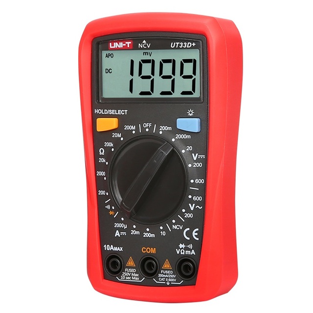 UNI-T UT33D+ Multimeter Palm Size with AC DC 600V for Measuring & Analysing Instruments