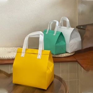 Sac isotherme réutilisable imperméable en non-tissé, sac à emporter, sac thermique en non-tissé, sac isolant pour le déjeuner - Product Image 4