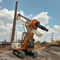 Petite foreuse hydraulique sur chenilles rotative avec châssis, pour une profondeur de 15 m, idéale pour les travaux de construction à petite échelle, avec options de moteur et d'engrenages disponibles