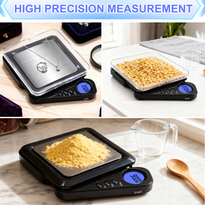 Báscula de Bolsillo Mini Personalizada con Logotipo, Báscula de Cocina Cuadrada de Acero Inoxidable de 500g/0.1g de Precisión para Objetos Pequeños - Product Image 6