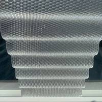 2,5mm 2,8mm 3mm BH Prismatische Geprägte Wellplatten aus Polycarbonat für Terrassendächer