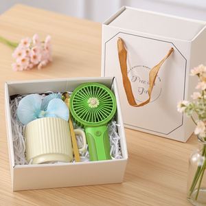 Exquisite Customizable Souvenir <b>Gift</b> Set Ceramic Mug Fan with <b>Gift</b> Bag for Corporate Event Birthday Wedding Favors <b>Gift</b> Set - Product Image 1