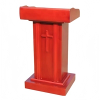 Pupitre d'église en bois avec croix sculptée, qualité supérieure, pour sermons, présentations, lieux religieux