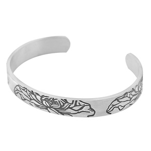 Thai Vintage Ethnic Lotus Heart Sutra Bracelet for Women Ancient Buddhist Cuff Bracelet Chinese Open Cuff <b>Bangle</b> Jewelry <b>Set</b> - Product Image 5