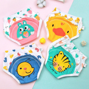 Couches lavables en coton doux imperméables pour bébé, fabriquées en usine OEM, avec motifs de dessins animés mignons, culottes d'apprentissage pour bébé - Product Image 2