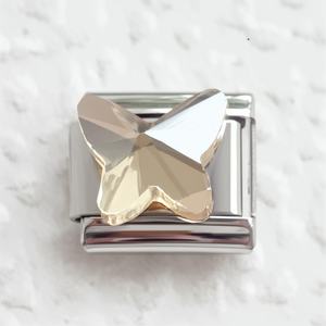 Bracelet élastique DIY en cristal multicolore avec breloque en acier inoxydable de style italien, perle et cœur, bracelets de style italien - Product Image 6