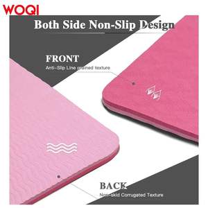 Esterilla de yoga Woqi de 6 mm de grosor, antideslizante, plegable, rectangular, para fitness, ejercicio, masaje y moldeamiento corporal, con bolsa. - Product Image 4