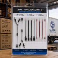 Kit Konektor Lampu LED SHIZI, Pembagi Daya DC, Adaptor Tanpa Solder 2 Pin 10mm, Jembatan untuk Pita 12V 24V, DIY, Pasokan OEM