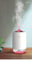 OEM 260ML Mini humidificateur d'air portable à LED USB pour chambre à coucher Humidificateur ultrasonique Nano pulvérisateur de brume Mini lumière chaude manuelle