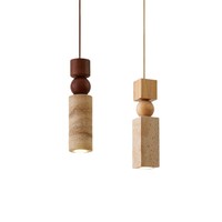 JYLIGHTING Vente en gros de lustres de style moderne, lustre avec abat-jour en pierre, luminaire suspendu pour chambre à coucher
