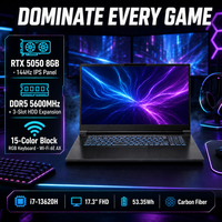 Ordinateur portable NH60 17,3 pouces IPS 1920x1080 144Hz I7-13620H RTX5050 8 Go DDR5 32 Go 3 emplacements pour disques 53,35 Wh WiFi 6 Win11