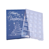 Boîtes cadeaux en papier artistique recyclables, personnalisées, en gros, avec feuille d'argent, pour calendrier de l'avent de Noël, pour bonbons et chocolats