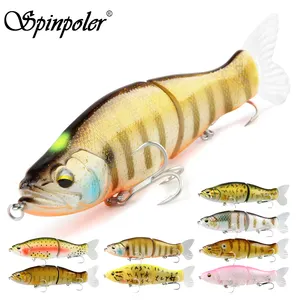 Spinpoler top Angeleköder 14cm Gelenk-Maulwurf-Wobbler Abs-Körper mit weichem Schwanz Schwimmköder harter Köder für Pike Bass Perch Pesca