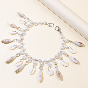 โซ่คาดเอวเปลือกหอยมุกสไตล์โบฮีเมียนสำหรับผู้หญิง รูปทรงครึ่งวงกลม เครื่องประดับสไตล์วันหยุดพักผ่อนริมชายหาด - Product Image 2