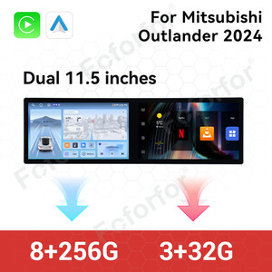 23 ''Màn hình kép đài phát thanh xe cho Mitsubishi Outlander 2024 <span class=keywords><strong>Android</strong></span> 14 GPS <span class=keywords><strong>navigation</strong></span> đa phương tiện Player không dây Carplay đơn vị đứng đầu - Product Image 4