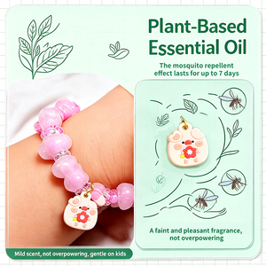 Bracelet <span class=keywords><strong>anti</strong></span>-moustiques pour enfants, bracelet <span class=keywords><strong>anti</strong></span>-insectes à l'huile essentielle de plantes naturelles pour les tout-petits, les enfants, le camping en plein air - Product Image 3