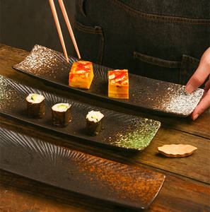 Platos Largos Japoneses para Cena, Ecológicos, de Cerámica, Elegantes y de Lujo, Rectangulares, para Servir Sushi en Restaurantes - Product Image 4
