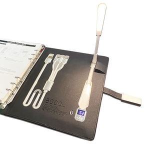 Powerbank portátil inteligente con luz led, <span class=keywords><strong>agenda</strong></span> personalizada, piel, carga inalámbrica - Product Image 2