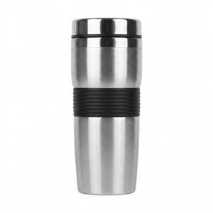 Stainless Steel Tumbler Vacuum Insulated Travel Mug Silicone Sleeve Leak-Proof <b>Large</b> Capacity 6-12 Hours Thermal Insulation - Product Image 1