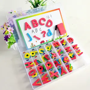 Mainan Belajar Mengeja 26 Alfabet Magnetik dan Papan Puzzle Permainan Kartu Mengeja Huruf Bahasa Inggris Mainan Pendidikan Anak-anak Lainnya