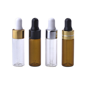 Envase de Muestra <span class=keywords><strong>para</strong></span> Aceite de Perfume, Mini Botella de Vidrio con Gotero de 1ml, 2ml, 3ml, 5ml, 10ml, en Color Ámbar, Transparente y <span class=keywords><strong>Azul</strong></span>, Frasco de Vidrio <span class=keywords><strong>para</strong></span> Aceite Capilar con Gotero - Product Image 1