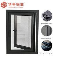 Fenêtre à battant en aluminium insonorisée professionnelle avec joint multicouche optimisé pour l'installation extérieure des bâtiments en bord de route