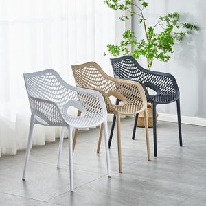 Sillón Apilable Contemporáneo para Cafetería, con Asiento y Respaldo Transpirables, Resistente a la Intemperie, para Exteriores - Product Image 6