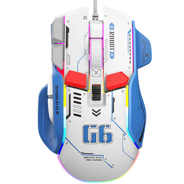New G6 Wired Mechanical Gaming Mouse Macro Programming RGB Dazzle Color Light Emitting Gaming Theme Mouse