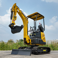Mini-excavatrice personnalisable de 1,8 tonne avec capot, moteur japonais, certifiée CE EPA EURO5, excavatrice sur chenilles pour la ferme et la maison