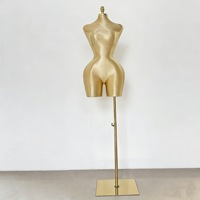 Maniquí Femenino de Medio Cuerpo con Curvas, Talla Grande Europea y Americana, de Plástico y Tela, con Cadera Ancha y Cintura Delgada, para Exhibición en Tiendas de Ropa