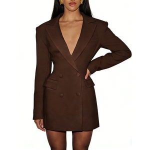 <span class=keywords><strong>Abito</strong></span> Blazer <span class=keywords><strong>Doppiopetto</strong></span> da Donna - Vestito Formale Aderente da Ufficio Mini Abiti Sehe Fashion - Product Image 4