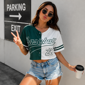 Maillot de baseball personnalisé pour femme, coupe courte, en maille, boutonné, style streetwear, pour les jeunes, idéal pour les jours de match et les photos de groupe - Product Image 1