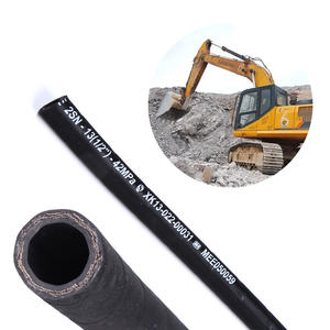 <span class=keywords><strong>Manguera</strong></span> de goma hidráulica directa de fábrica <span class=keywords><strong>Manguera</strong></span> de goma hidráulica trenzada de alambre de acero de dos capas para excavadora - Product Image 4
