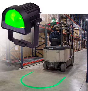 Lampe de signalisation de sécurité LED incurvée pour zone rouge de chariot élévateur industriel robuste, compatible avec les chariots Toyota, <span class=keywords><strong>Linde</strong></span>, Hyster - Product Image 2