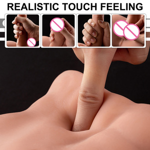 Muscolo maschio metà corpo sesso Torso bambola con spinta automatica realistica vibranti pene Dildo stretto anale Unisex masturbatore - Product Image 4