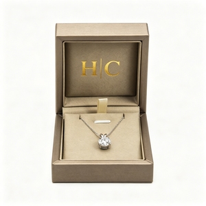 Vintage Necklace Box Luxury Flip Top Leather Jewelry Gift Box Velvet Insert Embossing Custom Logo Luxury Packaging Solution OEM - Product Image 1