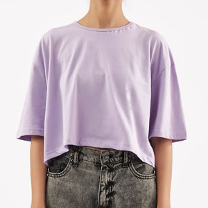 เสื้อยืดครอปท็อปฤดูร้อนสำหรับผู้หญิง แขนสั้นน้ำหนักเบา สวมใส่สบาย ลำลอง ใส่ได้ทุกวัน เสื้อครอปท็อปสำหรับผู้หญิง - Product Image 6